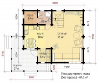 дом брус 132